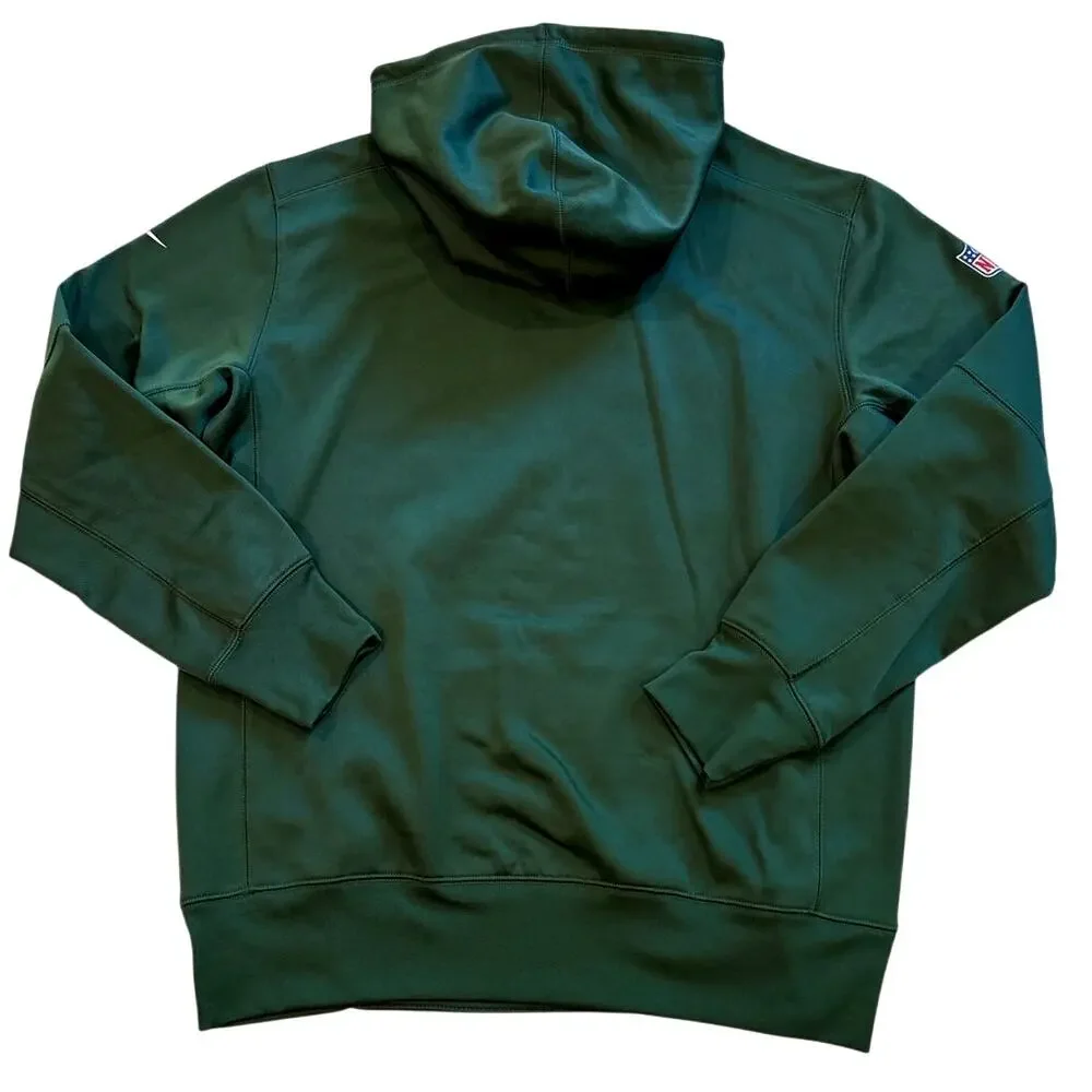 Nike New York Jets Hooded Sweatshirt Mens Sz Large Green Hoodie Performance NFL